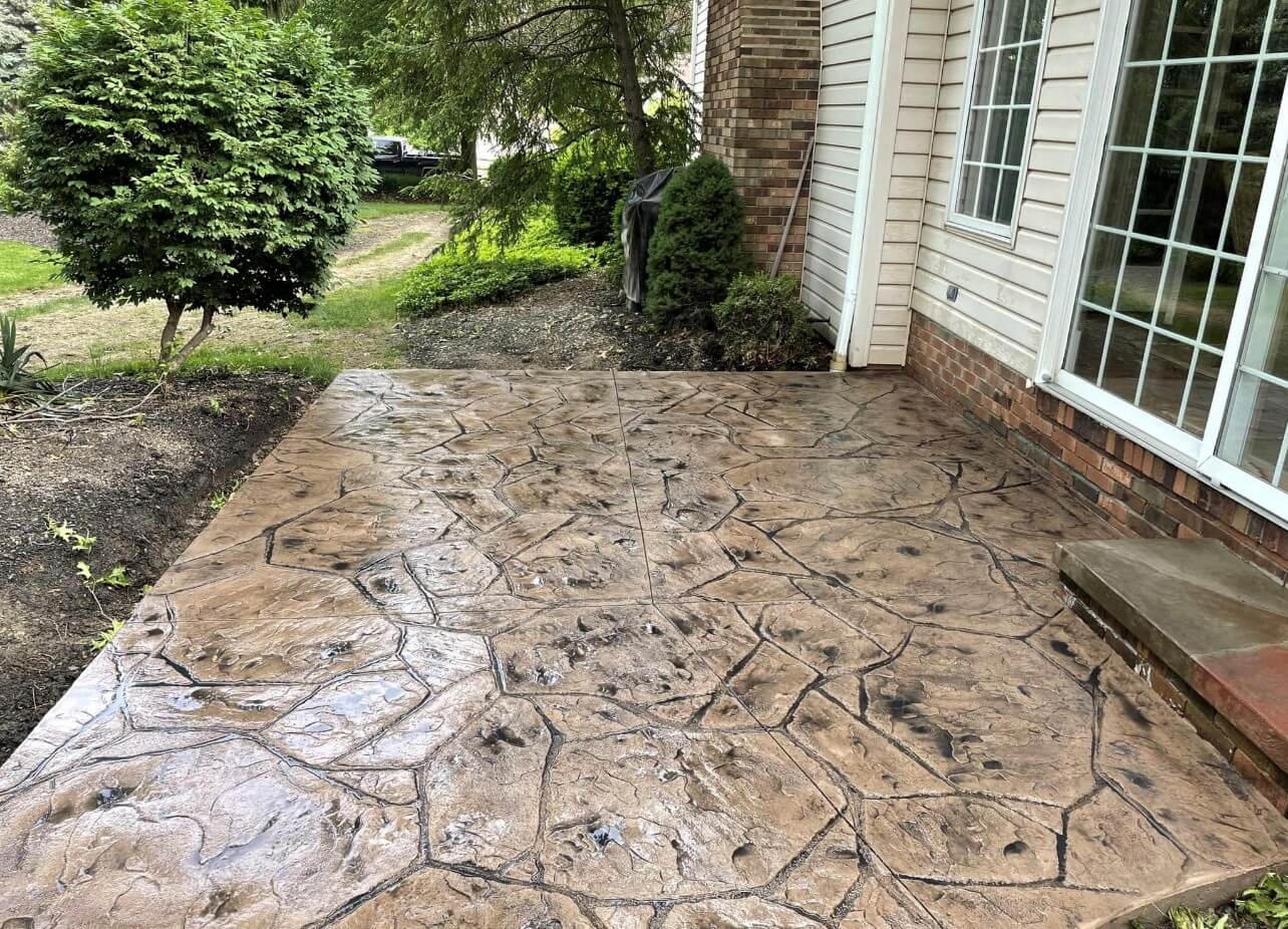 stamped concrete natural stone Speedway Indiana 10x12